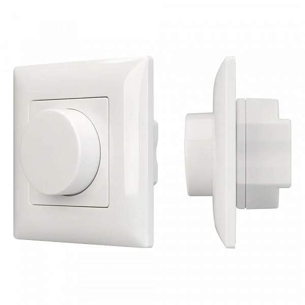 Панель SMART-P14-DIM-IN White (230V, 3A, 0-10V, Rotary, 2.4G) (Arlight, IP20 Пластик, 5 лет) 025037