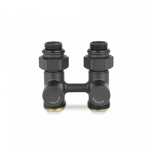 Узел нижнего подключения Varmega, 1/2"х3/4"EK, прямой, черный