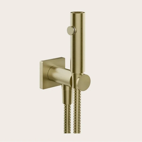 Gessi гигиенический душ, лейка, шланг 1250 мм, шланговое подсоединение -держатель лейки, цвет Brushe