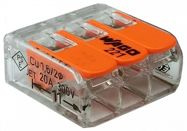 Клеммы WAGO 221-413 К 50шт