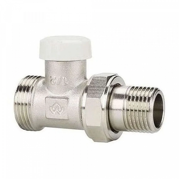 Запорный радиаторный клапан Varmega VM10302, 1/2" x 3/4"EK, прямой