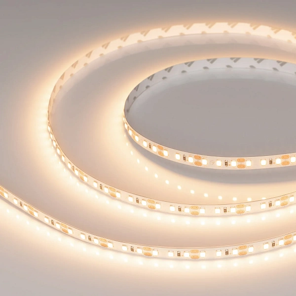 Arlight Светодиодная лента RT-A120-8mm 12V Warm3000 (9.6 W/m, IP20, 2835, 5m) (Открытый)