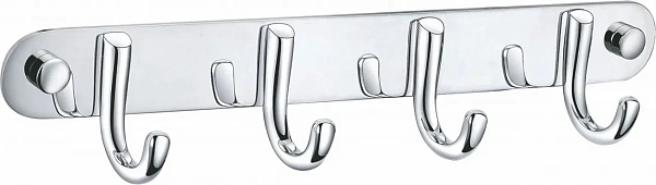 Вешалка с 4 крючками для ванной WONZON & WOGHAND, Хром (WW-9384-4), шт