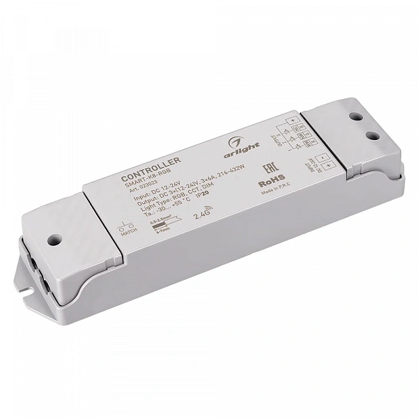 Arlight Контроллер SMART-K8-RGB (12-24V, 3x6A, 2.4G) (Arlight, IP20 Пластик, 5лет)