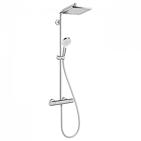 Hansgrohe Crometta E 240 SHP Душевая система с верхним душем, ручным душем и термостатом, хром