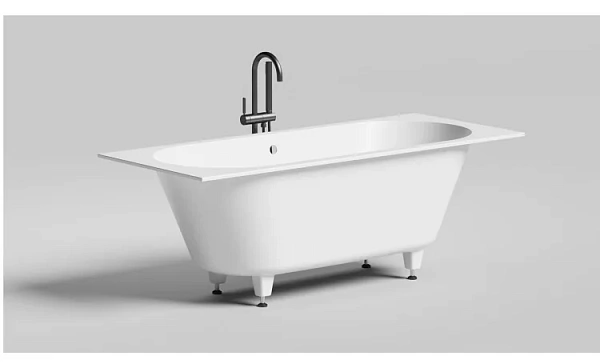 Salini ORNELLA AXIS 170 Встраиваемая ванна 1700х750х600мм, прямоугольная ,мат-л: S-Stone,  белый мат