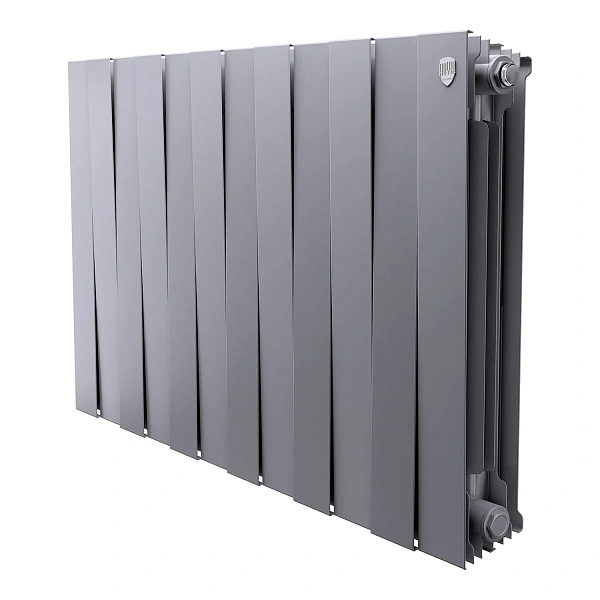 Биметаллический радиатор Royal Thermo PianoForte Silver Satin 500х12 секции