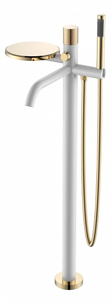 Boheme Смеситель STICK напольный WHITE TOUCH GOLD