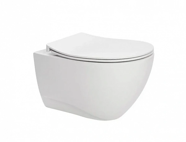 Безободковый подвесной  унитаз KING LINE 52 см с крышкой Ring Slim BETTOSERB