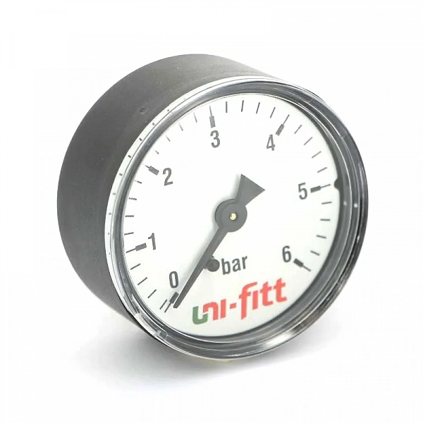 Манометр аксиальный 10 бар, диаметр 50 мм, 1/4"Н Uni-Fitt