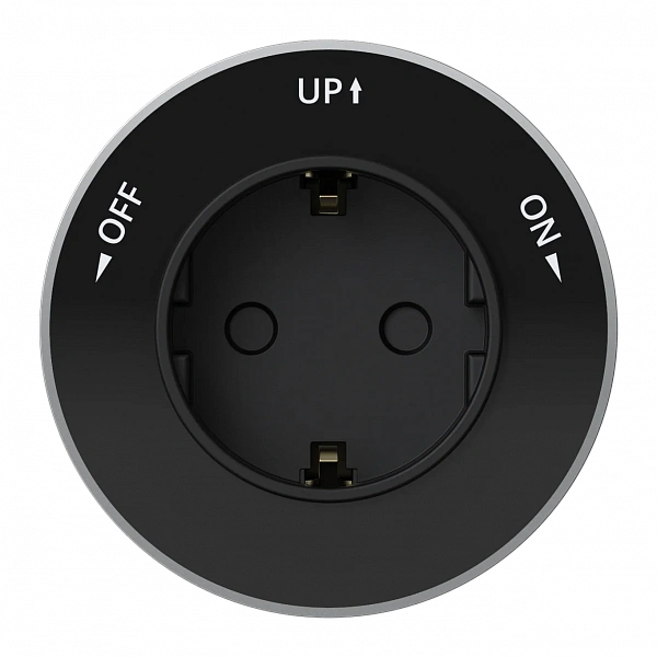 Systeme Electric MultiTrack Антрацит Розетка 2К+З круглая 16А/250В