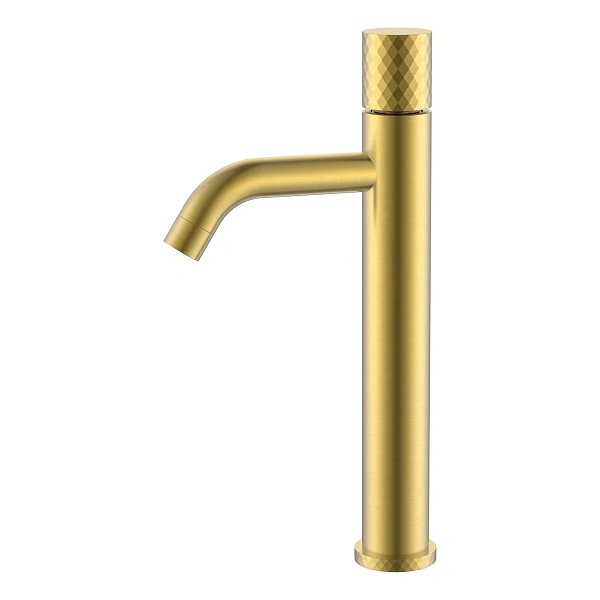 Boheme Смеситель STICK для умыв. выс. Mat Gold с ручкой DIAMOND