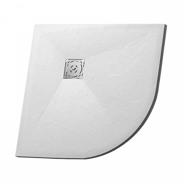 Душевой поддон RGW ST/R-0099W 90х90х2,5 Белый/полукруг, диаметр 90 мм., Каменный