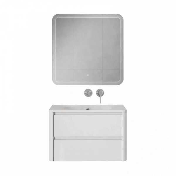 RELAX База под раковину подвесная с 2 выкатными ящ, Bianco Lucido, 796x478x500, RELAX-800-2C-SO-BL