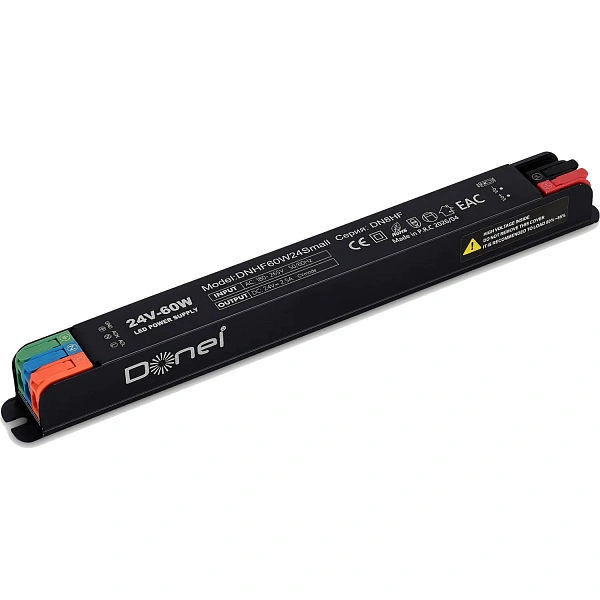 Donel Блок питания 60W, DC24V, 2.5А, IP20, 201x19,4x19,8мм, серия: DN8HF