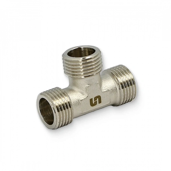 Тройник Н 1/2", никелированный Uni-Fitt