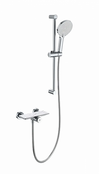 Смеситель для душа с гарнитуром WONZON & WOGHAND ClickPlate, Хром (WW-B2052-A-CR), шт