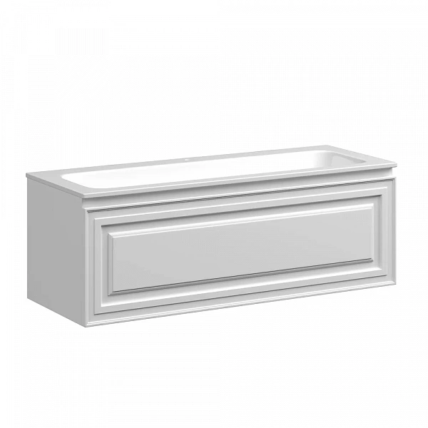 Тумба подвесная SANCOS Very 1195х445х406, c одним  ящиком оснащенным доводчиками, Bianco , арт.VR120