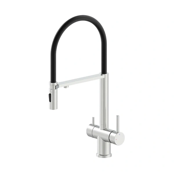 Смеситель для кухни с гибким изливом ALTROBAGNO Флуссо (Flusso) 050201 Ni