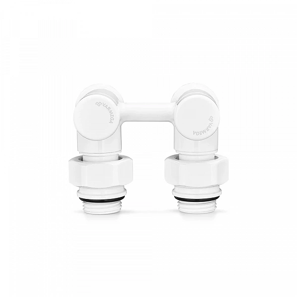 Узел нижнего подключения Varmega, 1/2"х3/4"EK, угловой, белый