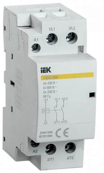 IEK KARAT Контактор модульный КМ63-20М AC
MKK11-63-20