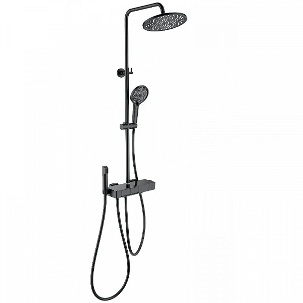 Душевая система с термостатом WONZON & WOGHAND MUSE Forte, Черный матовый (WW-B3580-MB), шт