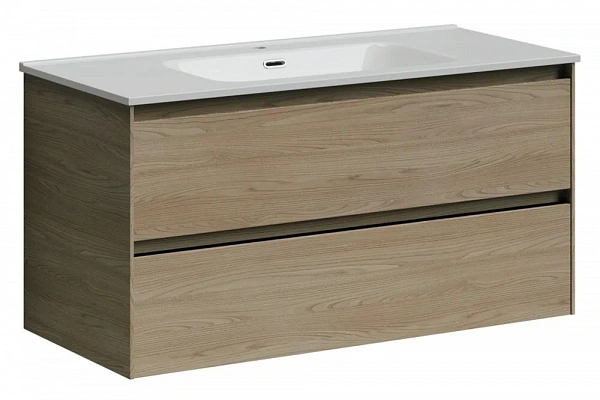 Тумба подвесная SANCOS Cento 990х450х500, c двумя ящиками оснащенными доводчиками, карпатская ель, а