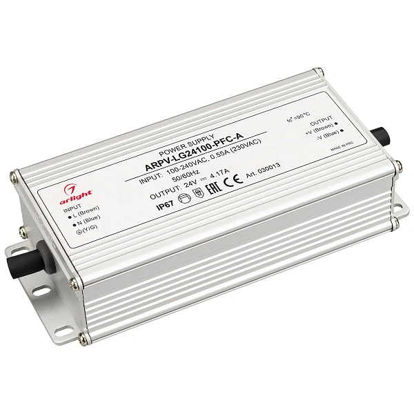 Arlight Блок питания ARPV-LG24100-PFC- A (24V, 4.17A, 100W) (Arlight, IP67 Металл, 5 лет) 030013