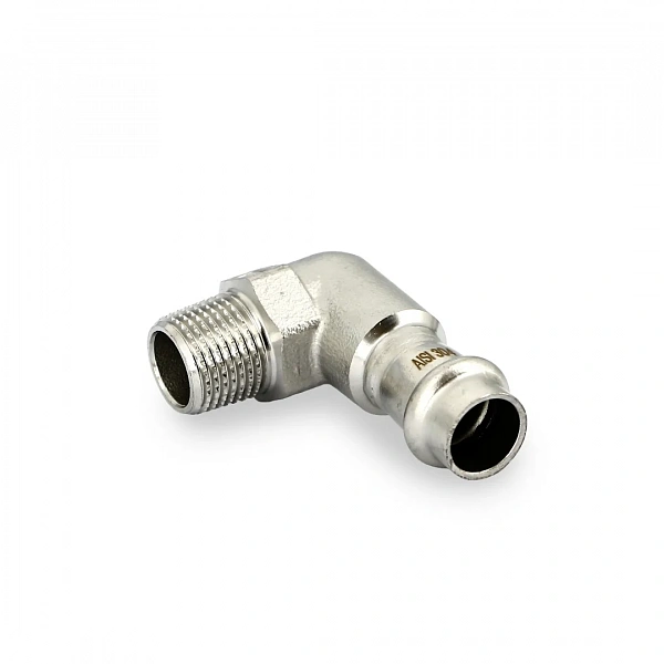 Угол пресс-Н 15 х 1/2", нержавеющая сталь Uni-fitt