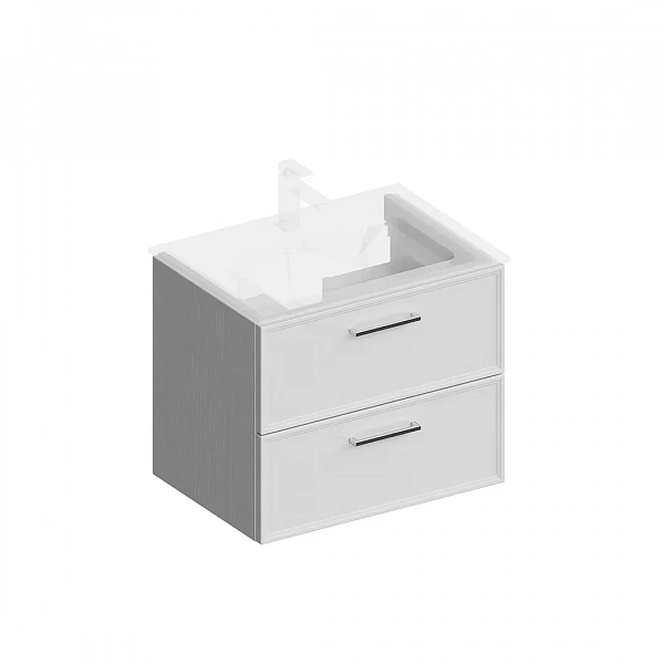 Kerama Marazzi PIA.CL.65/WHT.M Тумба PIANO Classic подвесная 65 см, 2 ящика, ясень белый матовый