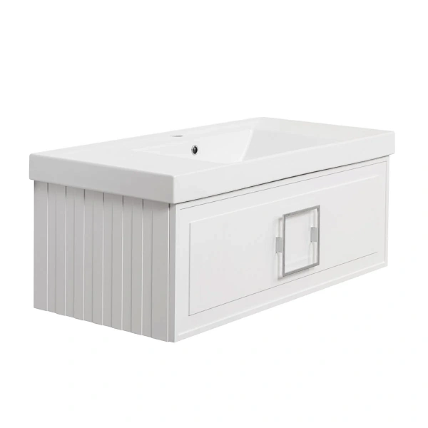 Тумба под раковину без столешницы La Fenice Cubo 100 белая