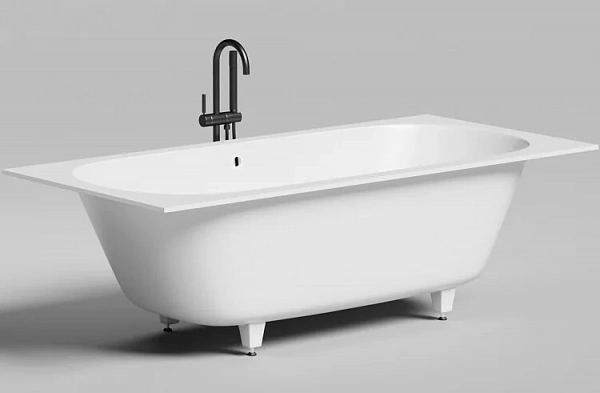 Salini ORNELLA AXIS 190 Встраиваемая ванна 1900х900х600мм, прямоугольная ,мат-л: S-Sense,  белый гля