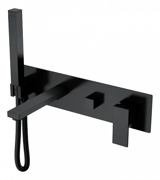 Boheme Смеситель для ванны встроенный QUBIC Matt Black