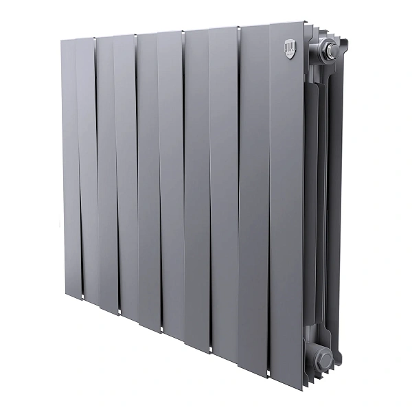 Биметаллический радиатор Royal Thermo PianoForte Silver Satin 500х10 секции