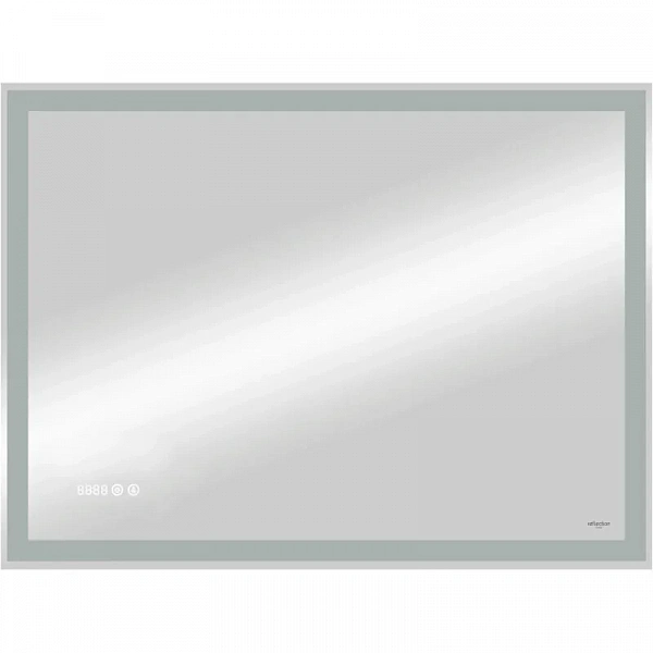 Зеркало Reflection Double с LED подсветкой, сенсором, часами, акриловый короб 800х600
