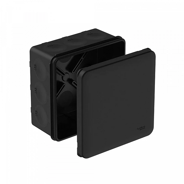MultiBox Коробка распределительная с мембранными вводами IP66 100х100х50 Черная (со стикером)  п