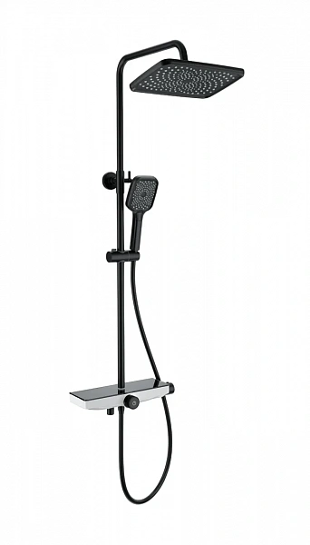 Душевая система с термостатом WONZON & WOGHAND ThermoKlick, Черный матовый (WW-B3098-A-MB), шт