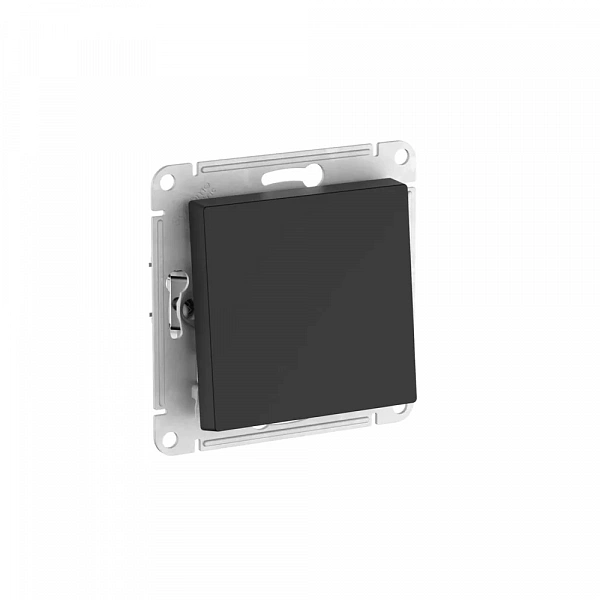 ATLASDESIGN AQUA 1-клавишный ПЕРЕКЛЮЧАТЕЛЬ IP44, сх.6, 10АХ,мех., быстрозажим. клем., КАРБОН