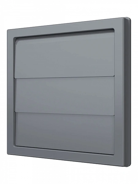 Выход стенной КФ фланец D100 жалюзи 150x150 ASA Gray ERA STREETLINE