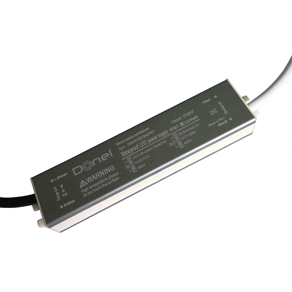 Donel блок питания 40Вт, DC24В, 1.66А, IP67, 140x30x20мм, серия:DN8HF