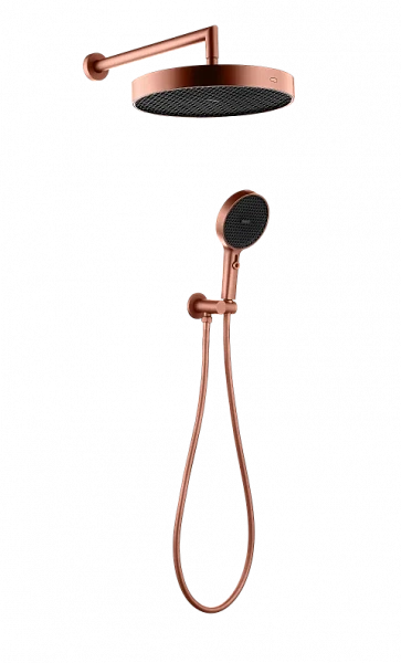Boheme Лейка ручная+верхняя+выпуск+шланг CELL COPPER BRUSHED