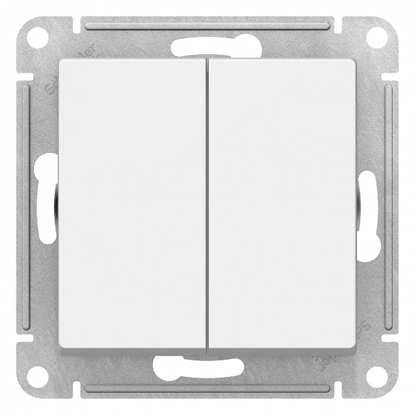 ATLASDESIGN 2-клавишный ПЕРЕКЛЮЧАТЕЛЬ, перекрестный, 2 x сх. 7, 10АХ, механизм, ЛОТОС
