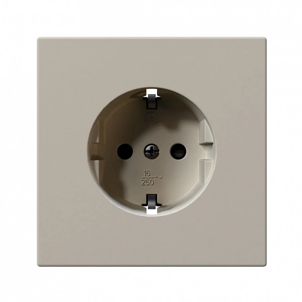FD5501SH_Розетка SCHUKO© с защитными шторками 16A 250V~ 2P+T, цвет Сахара