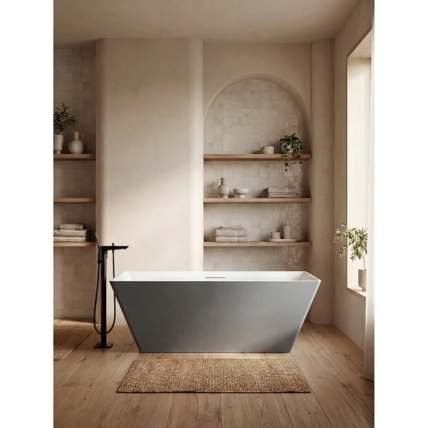 Ванна из искусственного камня AltroBagno Francesca 090105 Cement Grey &White н