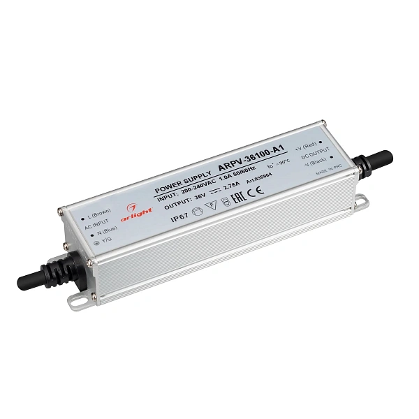 Arlight Блок питания ARPV-36100-A1 (36V, 2.78A, 100W) (IP67 Металл, 3 года)