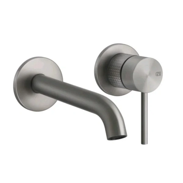 Gessi Cesello смеситель для раковины, настенный, встраиваемый, однорычажный, цвет Steel Brushed