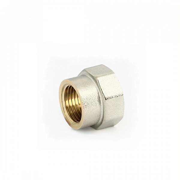 Переходник В 3/4" х 1/2" с плоской прокладкой, никелированный Uni-Fitt