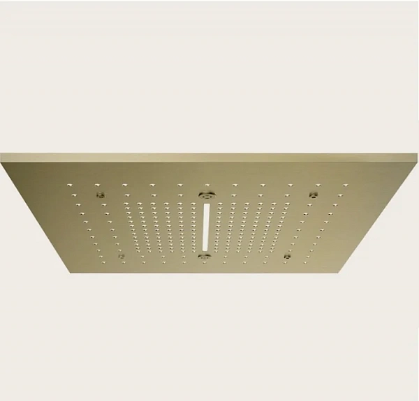 Gessi Afilo накладная панель 500x500 мм верхнего душа, внешняя часть, цвет Brushed Brass PVD