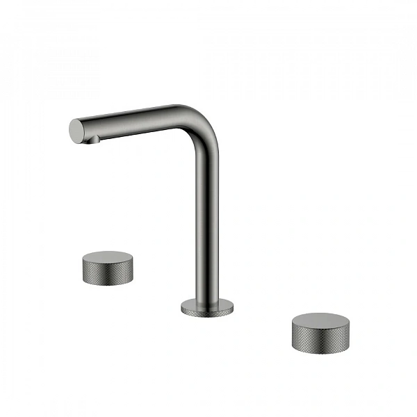 Смеситель на столешницу STICK TOUCH на 3 отв. Gun Metal