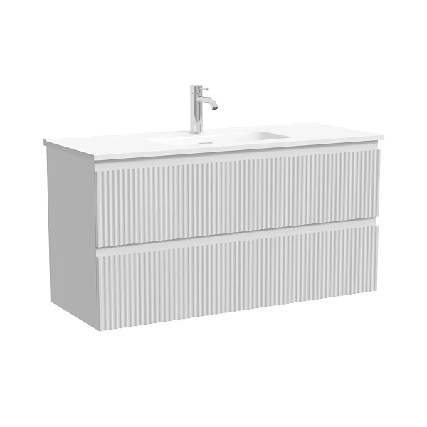 Тумба подвесная SANCOS Snob R 995х390х500, c двумя ящиками оснащенными доводчиками скрытого монтажа